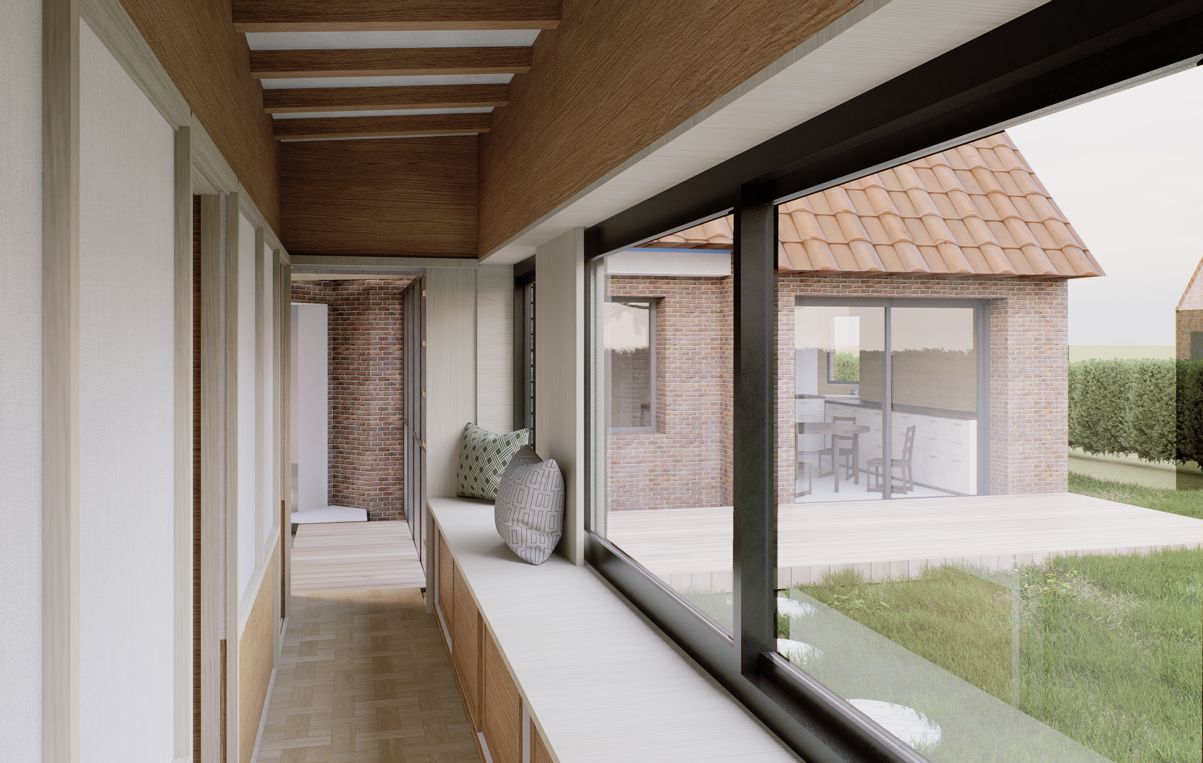Extension en bois, vue 1 — Marcq-en-Barœul (59)
